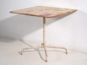 Mesa de jardín blanca vintage (Francia, c.1950) #7