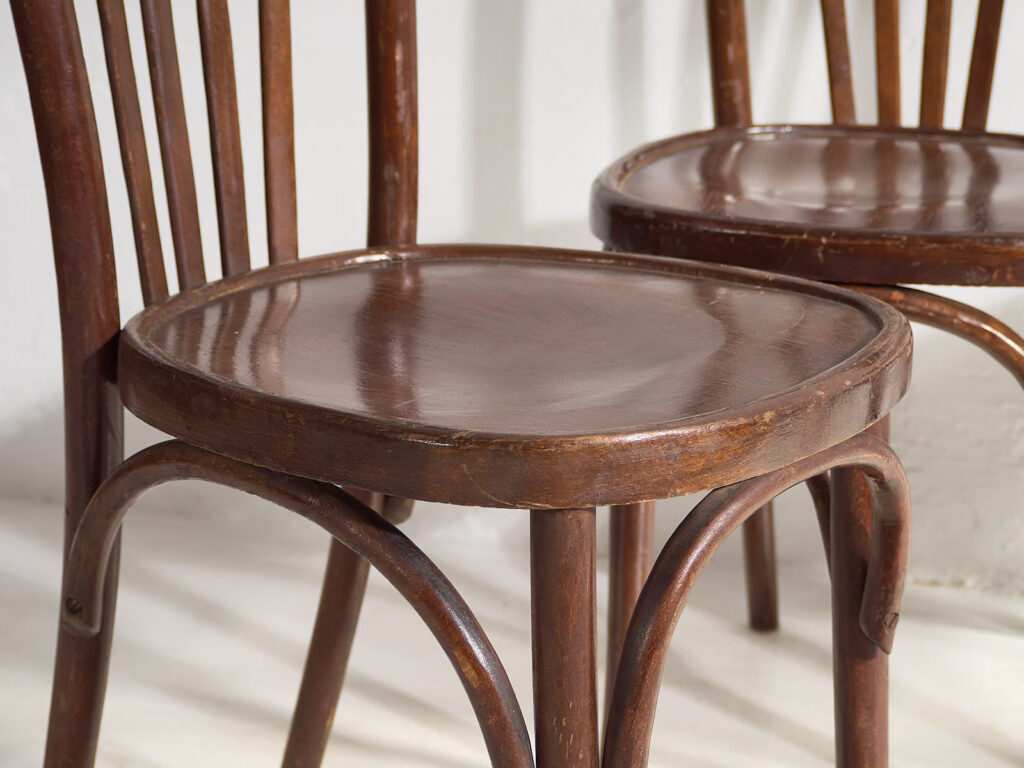 Chaises de salle à manger bistro Thonet (c.1940). Ensemble de 4 pièces #27