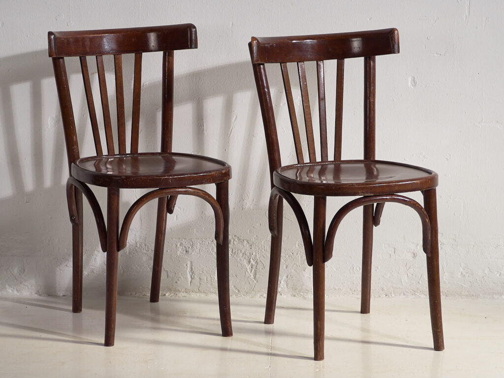 Chaises de salle à manger bistro Thonet (c.1940). Ensemble de 4 pièces #27