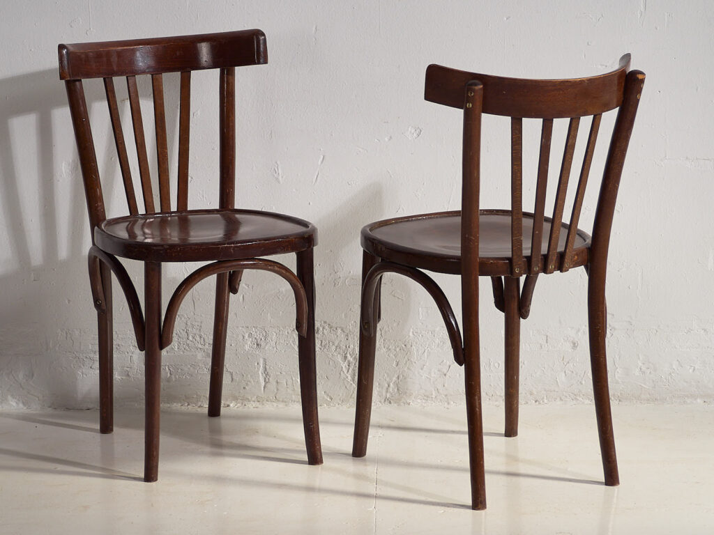 Chaises de salle à manger bistro Thonet (c.1940). Ensemble de 4 pièces #27