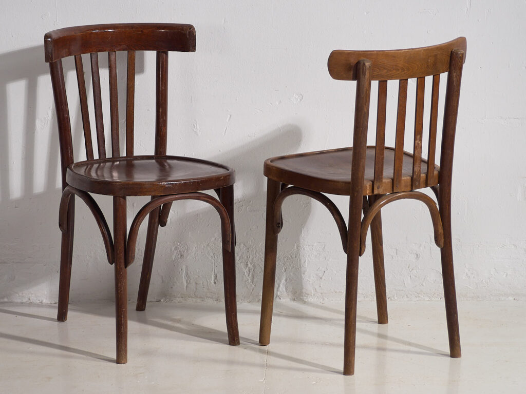 Chaises de salle à manger bistro Thonet (c.1940). Ensemble de 4 pièces #27