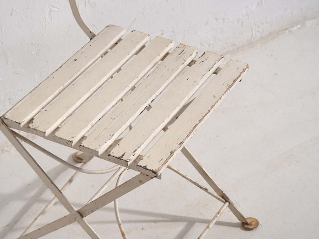 Sillas plegables de jardín antiguas (c.1920). Conjunto de 4 piezas #34