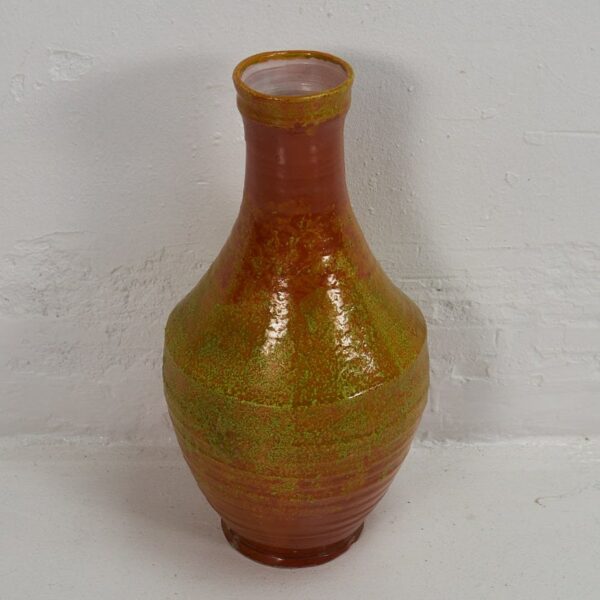 Vase décoratif vintage orange (c.1950)