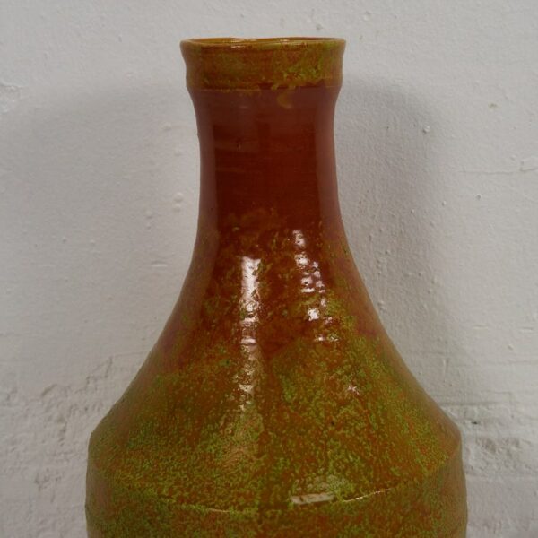 Vase décoratif vintage orange (c.1950)