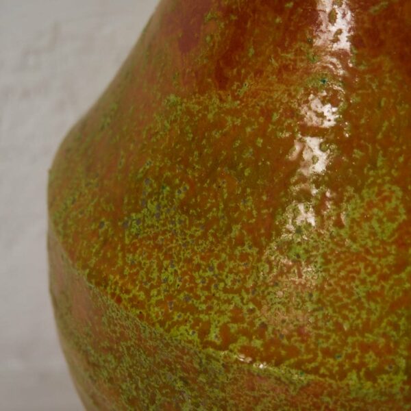 Vase décoratif vintage orange (c.1950)