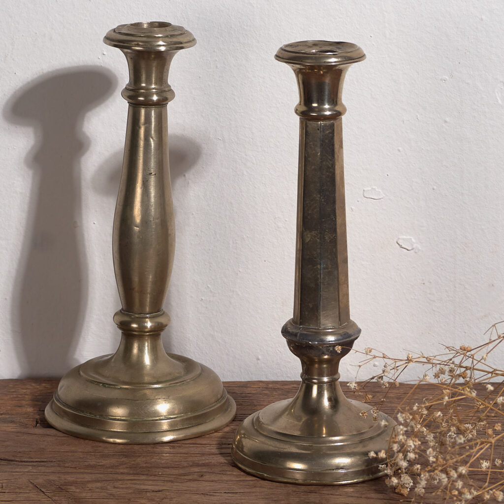 Set of antique candle holders (c.1920). Set of 2 pieces #4