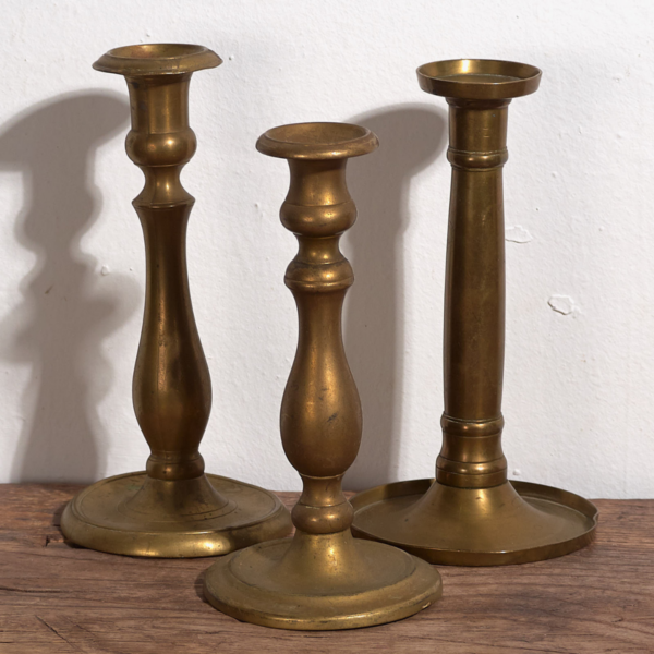Candelabros para velas antiguos (c.1920). Conjunto de 3 piezas #8
