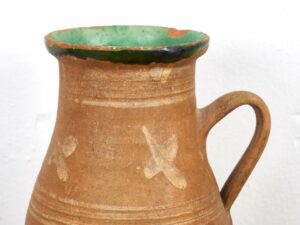 Jarrón de cerámica antiguo (c.1900) #3