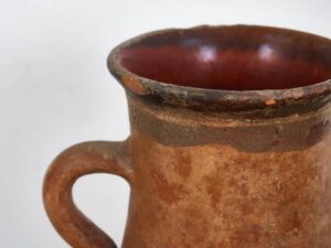 Jarrón antiguo de cerámica con asa (c.1900) #4