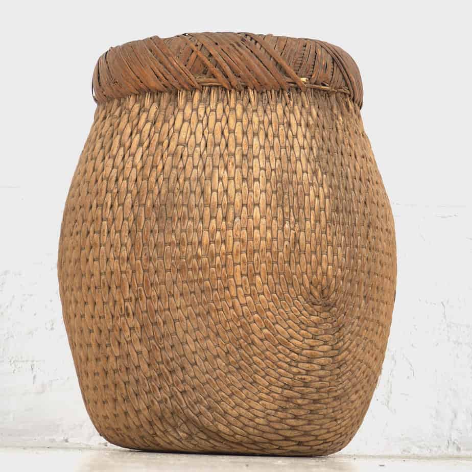 Cesta de sauce antigua (c.1900) #12