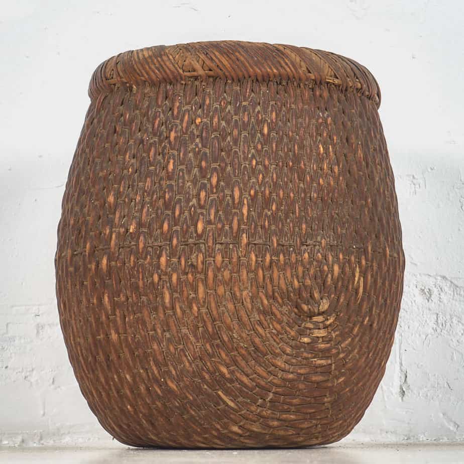 Cesta de pescador antigua (c.1900) #9