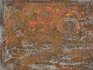 Malle de rangement ancien en bois massif (vers 1890)