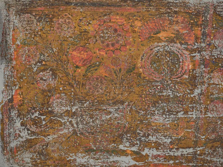 Malle de rangement ancien en bois massif (vers 1890)