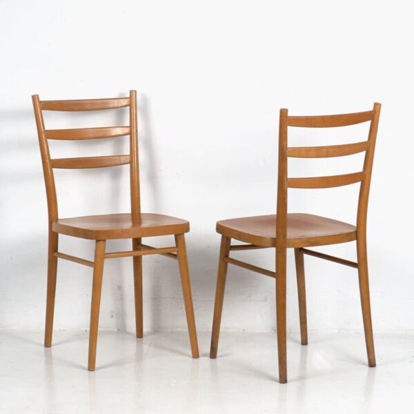 Sillas vintage de comedor de estilo retro (c.1950). Conjunto de 2 piezas
