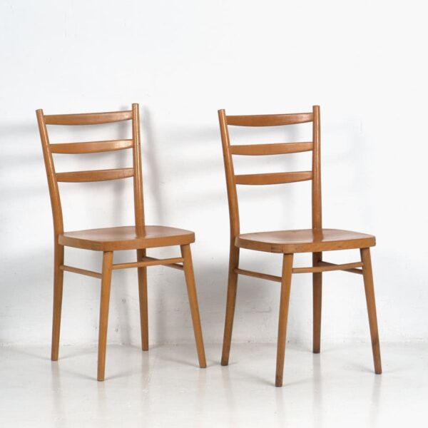 Sillas vintage de comedor de estilo retro (c.1950). Conjunto de 2 piezas
