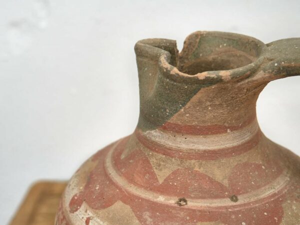 Vase ancien en céramique de style wabi sabi (vers 1900)