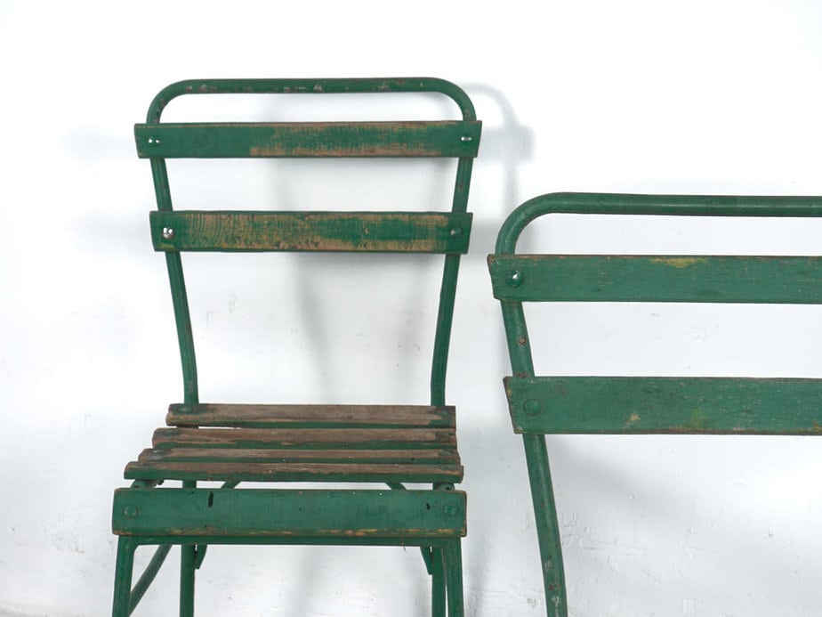 Sillas de jardín antiguas (c.1920). Conjunto de 4 piezas #4