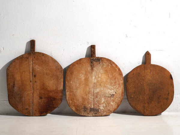Tablas de cortar antiguas redondas (c.1920). Conjunto de 3 piezas #16
