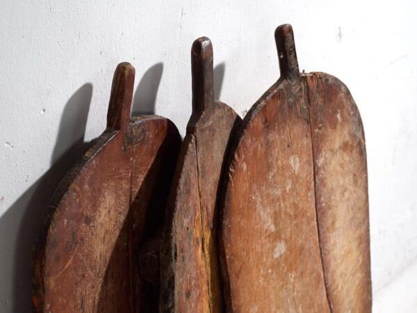 Tablas de cortar antiguas de forma ovalada (c.1920). Conjunto de 3 piezas #20