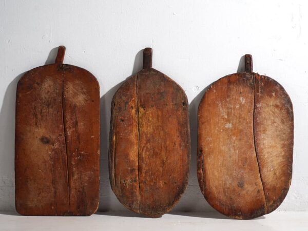 Tablas de cortar antiguas de forma ovalada (c.1920). Conjunto de 3 piezas #20