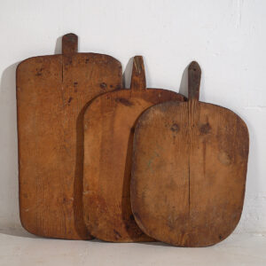 Tablas de cortar para quesos antiguas (c.1920). Conjunto de 3 piezas #25