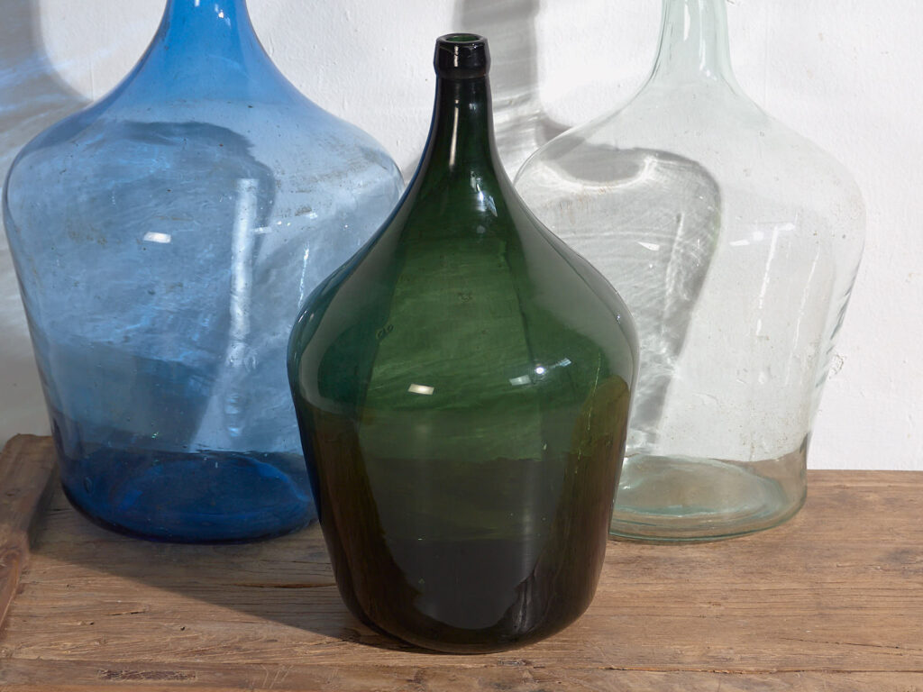Damajuanas antiguas de vidrio (c.1920). Conjunto de 3 piezas #4