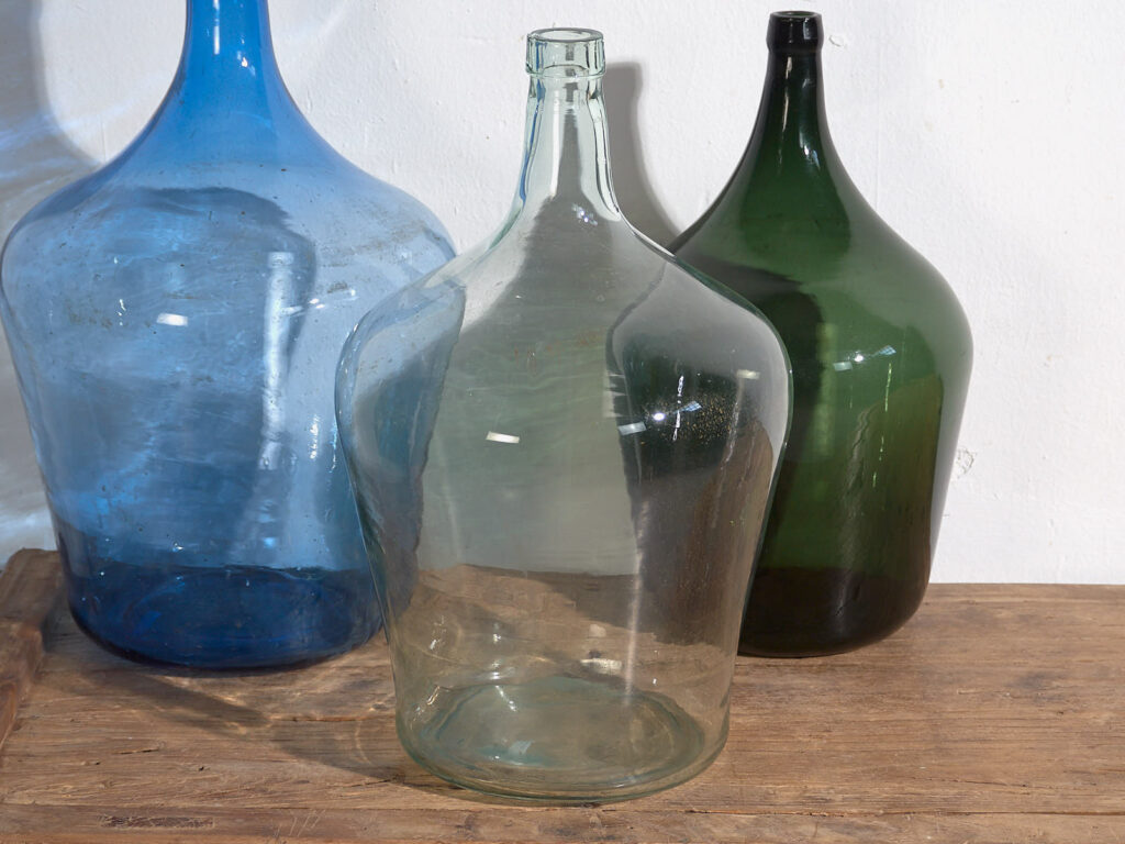 Damajuanas antiguas de vidrio (c.1920). Conjunto de 3 piezas #4