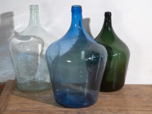 Damajuanas antiguas de vidrio (c.1920). Conjunto de 3 piezas #4