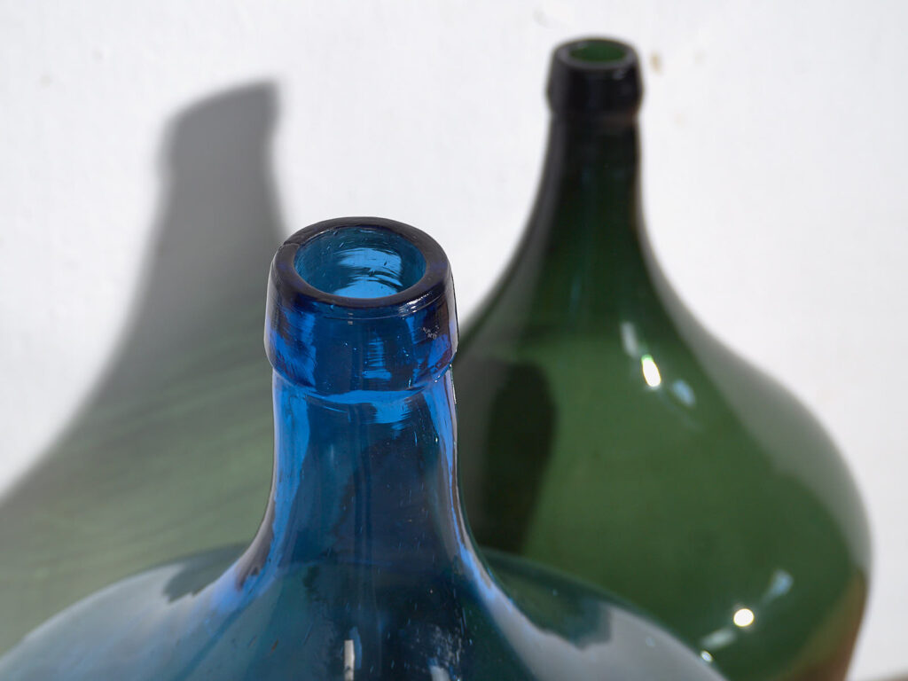 Damajuanas antiguas de vidrio (c.1920). Conjunto de 3 piezas #4