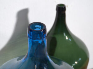 Damajuanas antiguas de vidrio (c.1920). Conjunto de 3 piezas #4