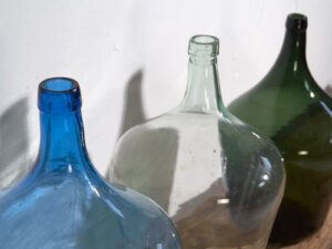 Damajuanas antiguas de vidrio (c.1920). Conjunto de 3 piezas #4