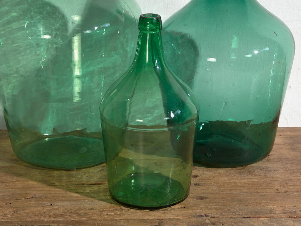 Antiguas damajuanas de color verde (c.1920). Conjunto de 3 piezas #6