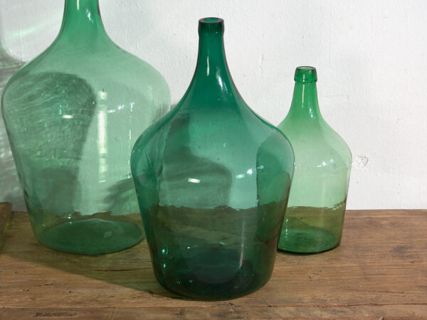 Antiguas damajuanas de color verde (c.1920). Conjunto de 3 piezas #6