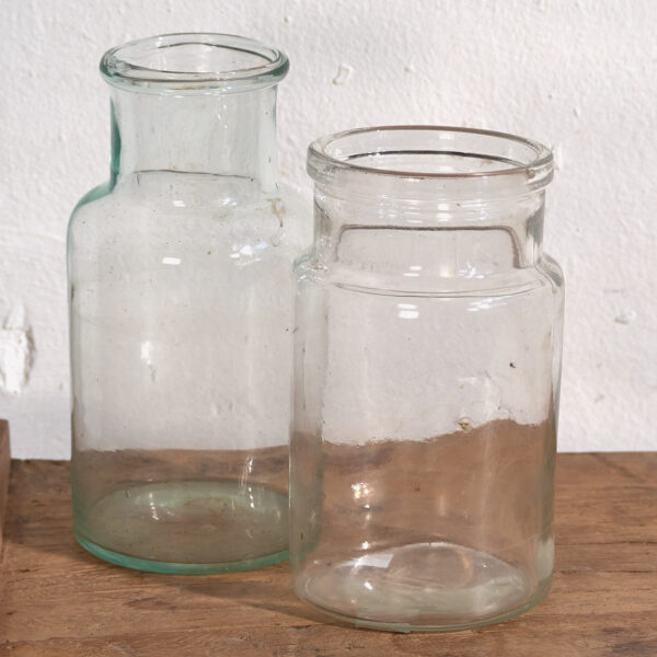Pequeños frascos antiguos (c.1920). Conjunto de 2 piezas #17