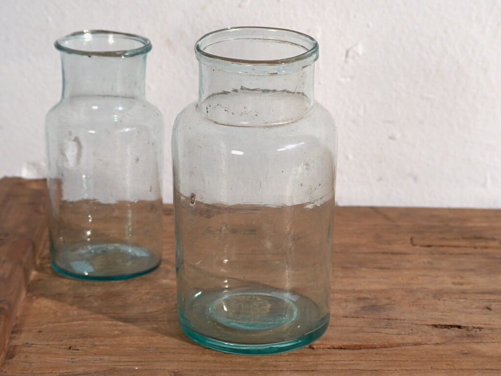 Frascos antiguos de color azul (c.1920). Conjunto de 2 piezas #18