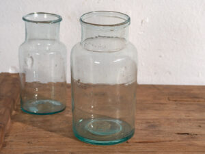 Frascos antiguos de color azul (c.1920). Conjunto de 2 piezas #18