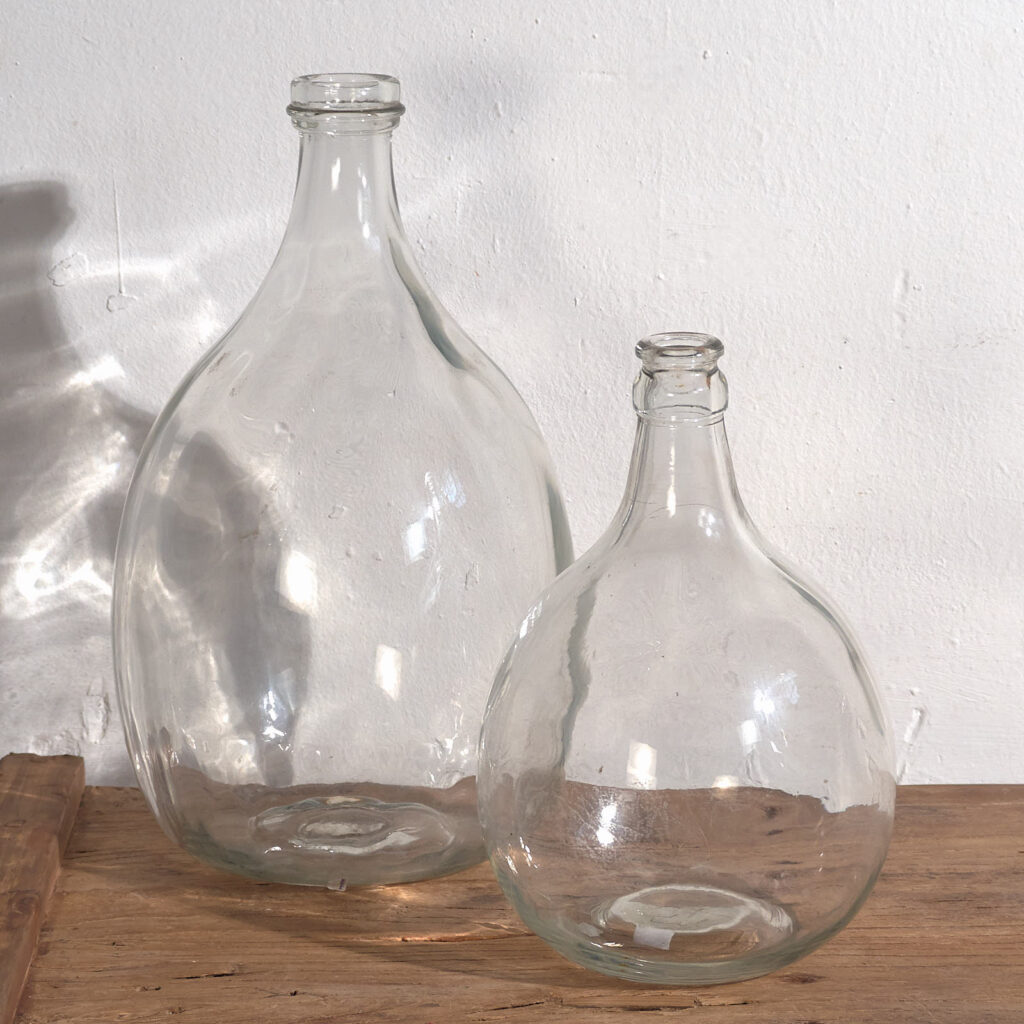 Antiguas damajuanas de vidrio (c.1920). Conjunto de 2 piezas #22