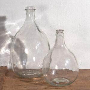 Antiguas damajuanas de vidrio (c.1920). Conjunto de 2 piezas #22