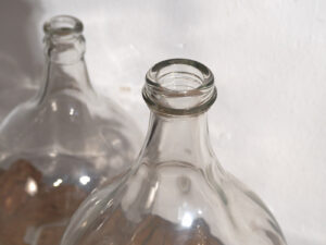 Antiguas damajuanas de vidrio (c.1920). Conjunto de 2 piezas #22