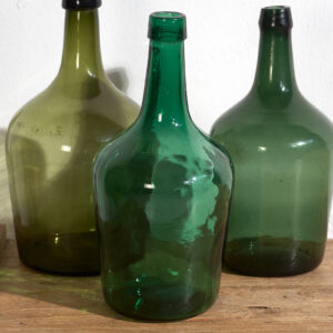 Antiguas damajuanas de color verde (c.1920). Conjunto de 3 piezas #24