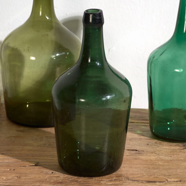 Antiguas damajuanas de color verde (c.1920). Conjunto de 3 piezas #24
