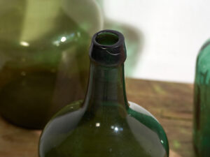 Antiguas damajuanas de color verde (c.1920). Conjunto de 3 piezas #24