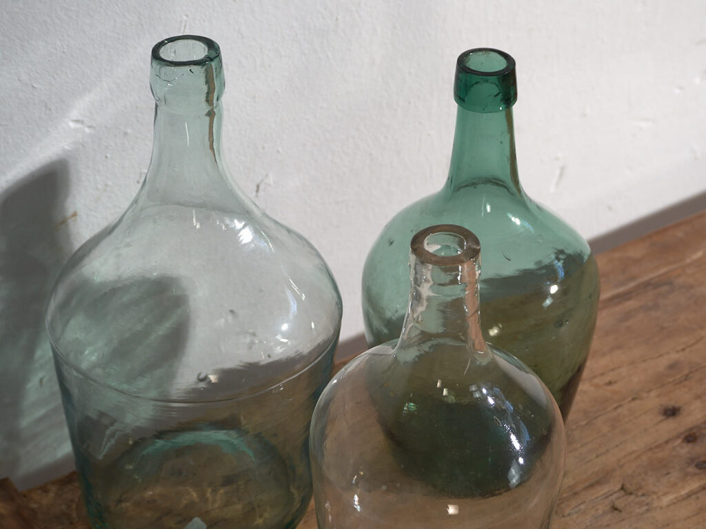 Damajuanas de colores antiguas (c.1920). Conjunto de 3 piezas #25