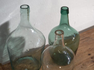 Damajuanas de colores antiguas (c.1920). Conjunto de 3 piezas #25