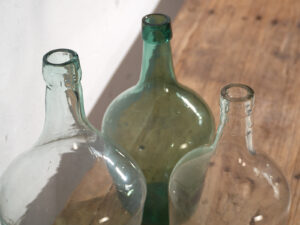 Damajuanas de colores antiguas (c.1920). Conjunto de 3 piezas #25