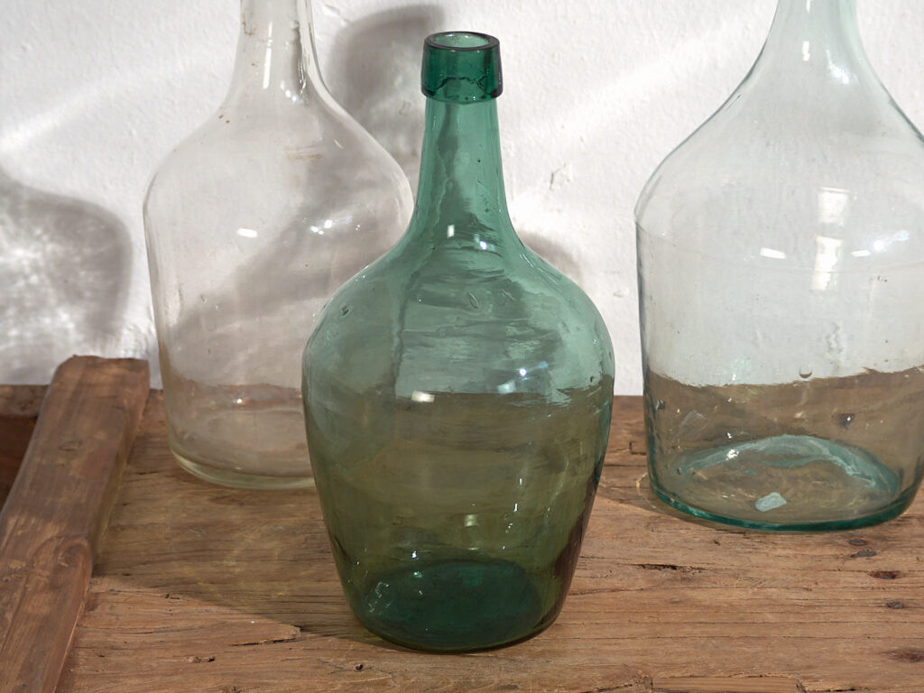 Damajuanas de colores antiguas (c.1920). Conjunto de 3 piezas #25