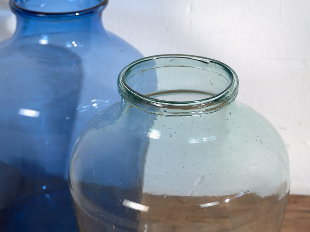 Jarrones antiguos de color azul (c.1920). Conjunto de 2 piezas #30