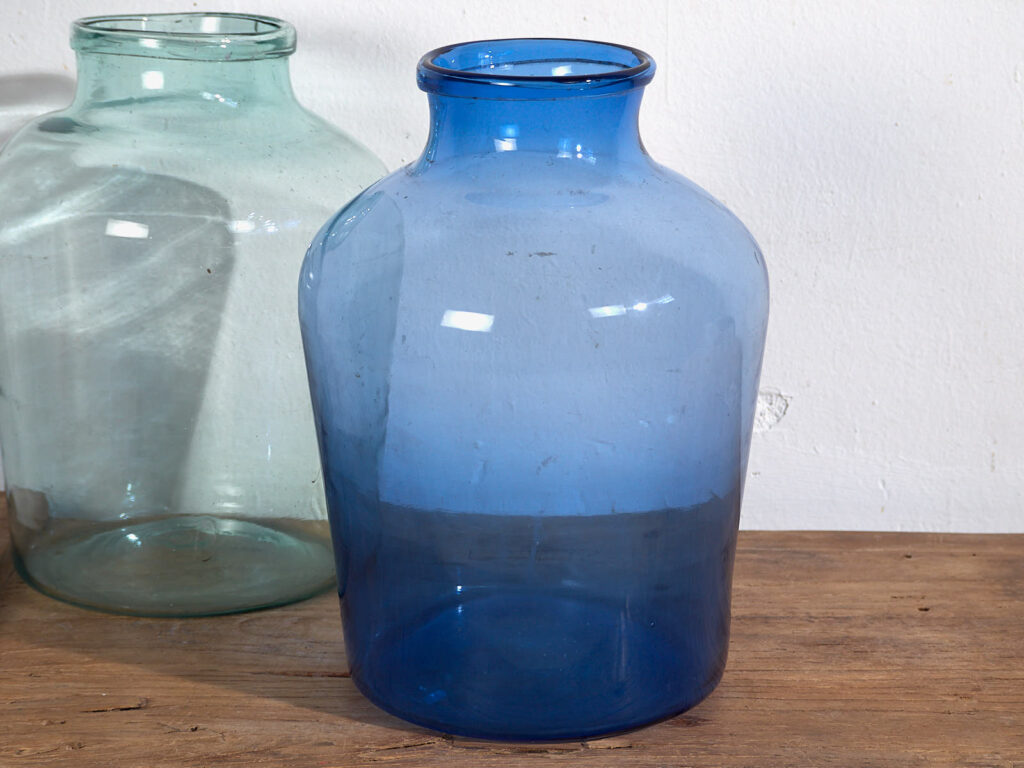 Jarrones antiguos de color azul (c.1920). Conjunto de 2 piezas #30