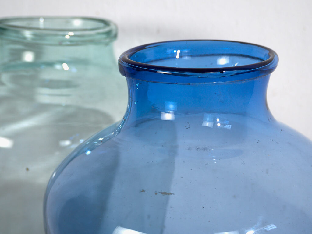 Jarrones antiguos de color azul (c.1920). Conjunto de 2 piezas #30