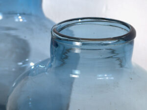 Frascos azules antiguos (c.1920). Conjunto de 2 piezas #31